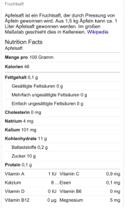 google-apfelsaft-naehrwerte