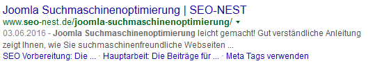 Optimierte, sprechend URLs wirken sich auch auf das Snippet aus und steigern die Klickrate von Suchergebnissen