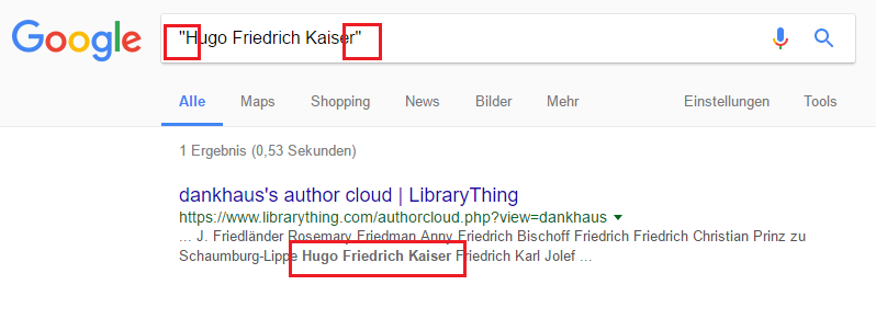 Google mit Operatoren